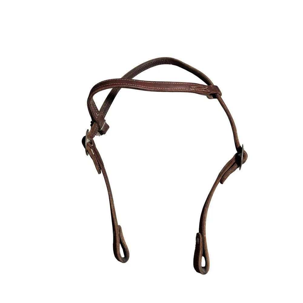 VTG Western Leather Browband Headstall PARTS ONLY Horse Tack Concho Buckle